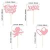 24Pcs Happy Valentine's Day Cupcake Toppers Pink Glitter XOXO Cupid Sweet Love Cupcake Food Picks Valentine's Day Theme Wedding Bridal Shower Birthday Party Cake Decorations Supplies view 2