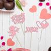 24Pcs Happy Valentine's Day Cupcake Toppers Pink Glitter XOXO Cupid Sweet Love Cupcake Food Picks Valentine's Day Theme Wedding Bridal Shower Birthday Party Cake Decorations Supplies view 3