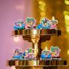 24Pcs Mardi Gras Cupcake Toppers Glitter Crown Masquerade Fleur de Lis Pattern Cake Picks Mardi Gras Party Baby Shower Birthday Party Cake Decorations Supplies view 3