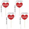 24Pcs Valentine's Day Cupcake Toppers Red Glitter Double Layers Sweet Love Valentine Heart Cupcake Food Picks Valentine's Day Theme Wedding Bridal Shower Birthday Party Cake Decorations Supplies view 2