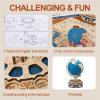 3D Wooden Puzzle for Adults-Huge Globe Puzzle Box-Wood Model Kit to Build for Adults and Teens(4 Pcs a Carton) view 3