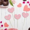 24Pcs Valentine's Day Heart Cupcake Toppers Pink Glitter Double Layers Sweet Love Valentine Cupcake Food Picks Valentine's Day Theme Wedding Bridal Shower Birthday Party Cake Decorations Supplies view 3