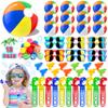 GIFTINBOX Mega Pool Party Beach Favors-60Pcs Bag Stuffers for Kids Bulk, Kids Sunglasses, Bubble Wands, Summer Toys for Party Supplies Birthday, Pool Beach Toys Ages 3 4 5 6 7 8 view 1