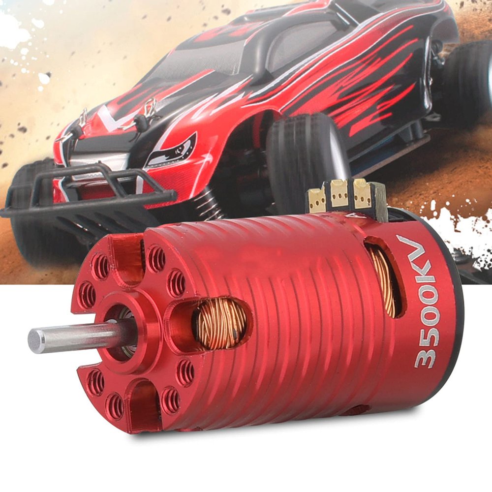 RC Model Car Brushless Motor, 3500KV 2Poles Brushless Motor for 1/24 1/28 RC Model Car