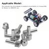8 PCS RC Wheel Hub Extension Nut Stainless Steel High Strength Hex RC Wheel Hub Extension Adapter for SCX10 (20mm) view 2