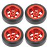 VBESTLIFE 4pcs RC Car Drift Wheels, Aluminum Alloy RC Front Rear Wheel Fit for K969 K989 P929 1/28 RC Car (red R) view 1