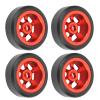 VBESTLIFE 4pcs RC Car Drift Wheels, Aluminum Alloy RC Front Rear Wheel Fit for K969 K989 P929 1/28 RC Car (red R) view 4