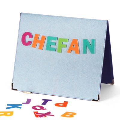 CHEFAN Foldable Felt Board for Toddlers 22 x 13, Freestanding Flannel Board for Kids, Preschool Classroom and Daycare Storytelling Display, Compatible with Felt Set, Blue