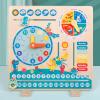 Colaxi Montessori Wooden Learning Calendar Early Learning Educational Toy Busy Board for Boy view 2