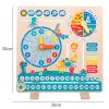 Colaxi Montessori Wooden Learning Calendar Early Learning Educational Toy Busy Board for Boy view 4