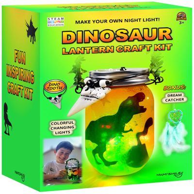 Dinosaur Lantern Nightlight Craft Kit - DIY Dinosaur Crafts for Kids, Ages 3-12