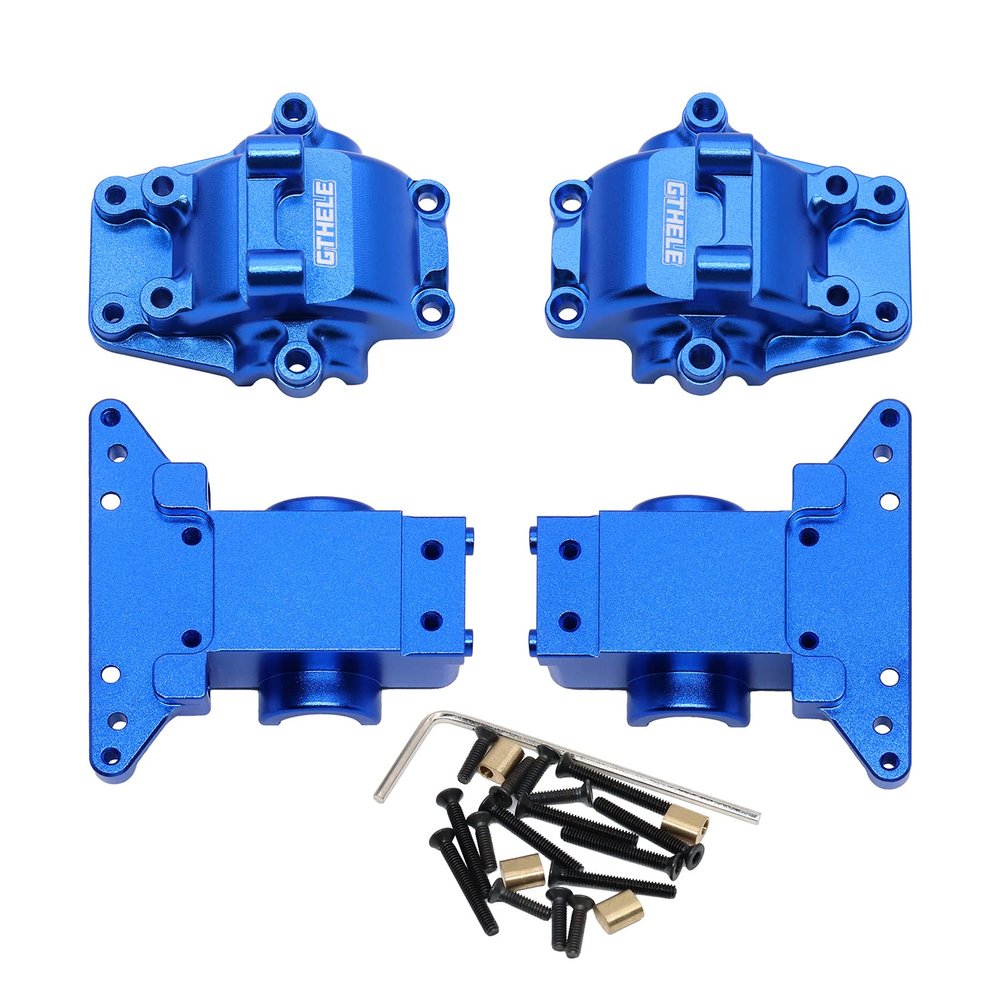 GTHELE Aluminum Front & Rear Differential Housing Bulkhead for 1/18 Traxxas LaTrax Teton Desert Prerunner Rally SST, Replacement Parts 7530 (Dark Blue)