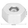 4pcs 5mm to 12mm Combiner Wheel Hub Hex Adapter Accessory for D12 1/10 RC Trucks (Silver S) view 4