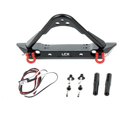 LCX Racing 1/10th RC Crawler Car Aluminum Front Bumper for TRX4 TRX6 Axial SCX10 II 90046 SCX10 D90 Redcat Gen7 Gen8, Upgrades Parts Accessories