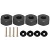 Keenso 4pcs 5mm to 12mm Combiner Wheel Hub Hex Adapter Accessory for WPL D12 1/10 RC Trucks (Black BL) view 1
