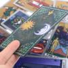 Jayiaine Tarot Cards for Beginners,Oracle Waterproof Cards Deck with Guidebook Prophecy, Fortune Teller Game Set for Family Reunion Expert Reader for Christmas Birthday, Green view 4