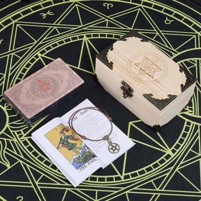 Jayiaine Tarot Cards for Beginners,Oracle Cards Deck with Guidebook Pink Waterproof Cards, Fortune Teller Game Set for Family Reunion Expert Reader for Christmas Birthday, Pink