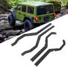 RC Chassis Frame Rails Aluminum Alloy RC Low Gravity Metal Beam Wheelbase Design for SCX6 1/6 RC Car (Black) view 2
