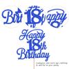 Rsstarxi 1 Pack Happy 18th Birthday Cake Topper Glitter 18 & Fabulous Cheers to 18 Years Old Birthday Cake Pick for Celebrating 18th Birthday Anniversary Party Cake Decorations Supplies Deep Blue view 3