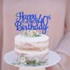 1 PCS Happy 40th Birthday Cake Topper Glitter Cheers to 40 Years Birthday Cake Pick 40 Fabulous Cake Decoration for Happy 40th Birthday Anniversary Party Decorations Supplies Blue view 4