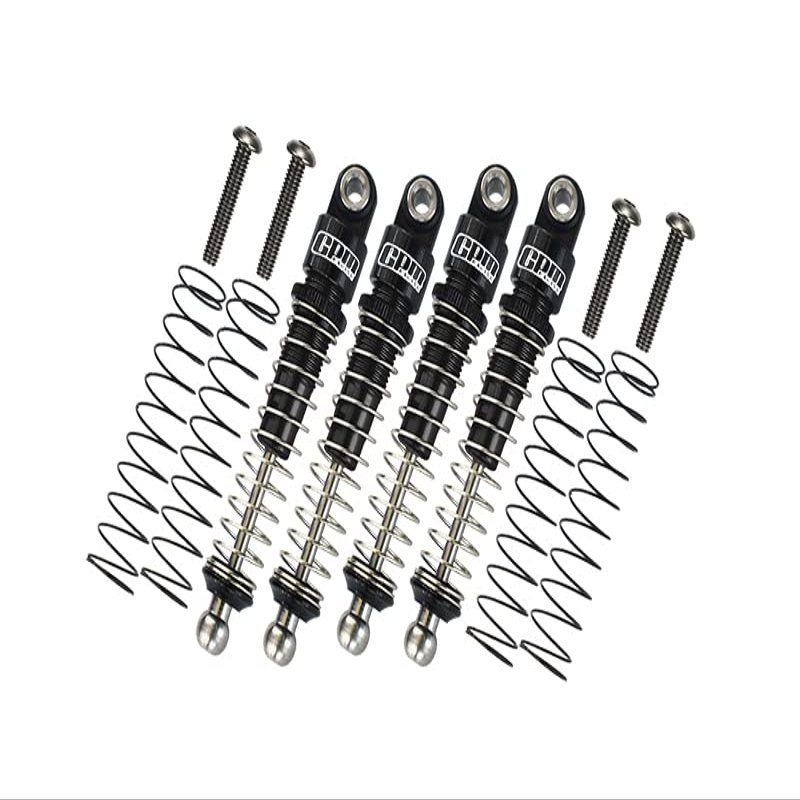 GPM Upgrades Aluminum 6061-T6 Front/Rear Damper 38MM For Mini-Z 44 Series Ready Set Suzuki Jimny Sierra Apio Jimny TS4 Rc Cars (black)