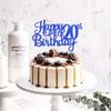 1 PCS Happy 20th Birthday Cake Topper Glitter Cheers to 20 Years Birthday Cake Pick Twenty 20 Fabulous Cake Decoration for Happy 20th Birthday Theme Party Decorations Supplies Blue view 4