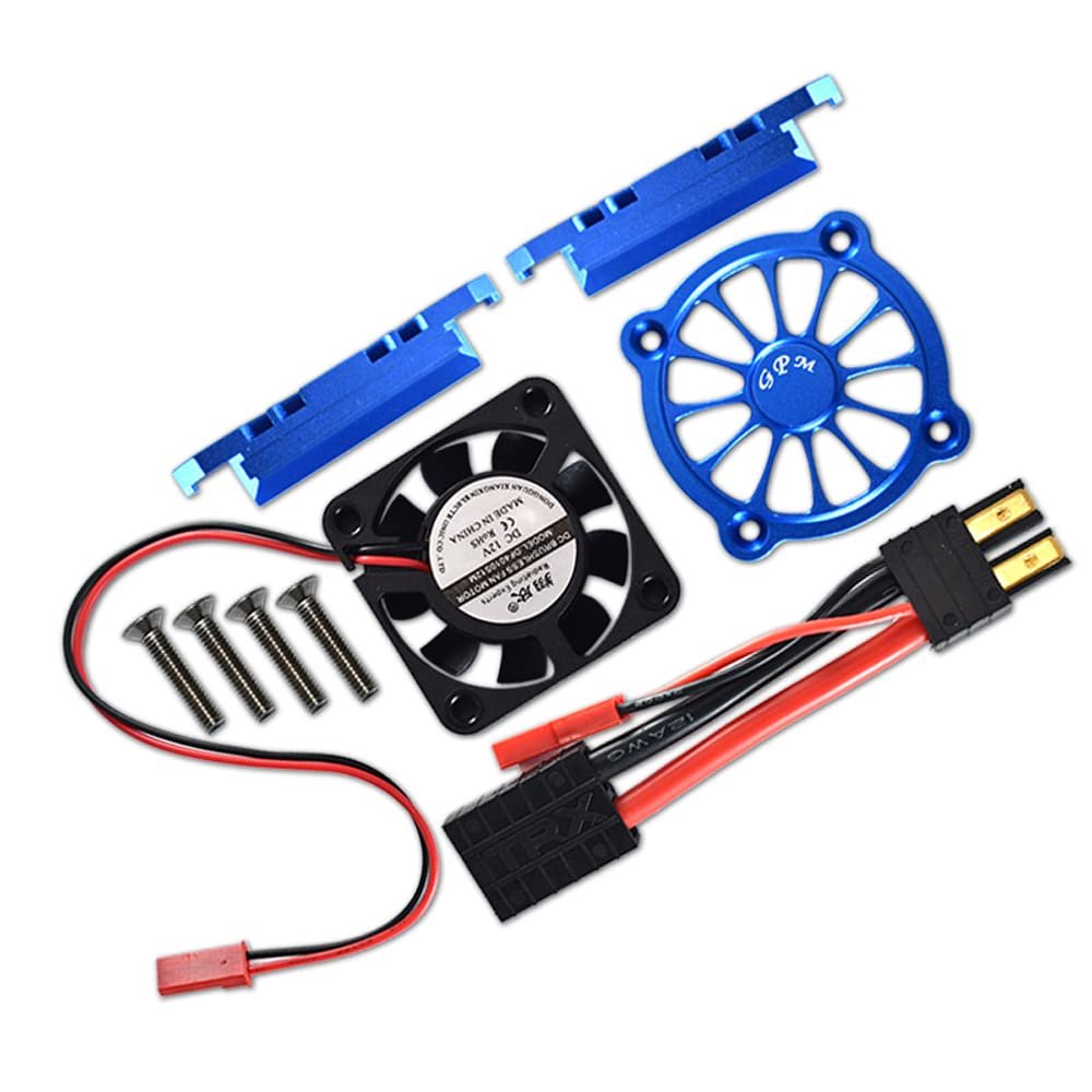 GPM for TRAXXAS 1/10 MAXX Monster Truck 89076-4 Aluminum Alloy Motor Radiator with Fan