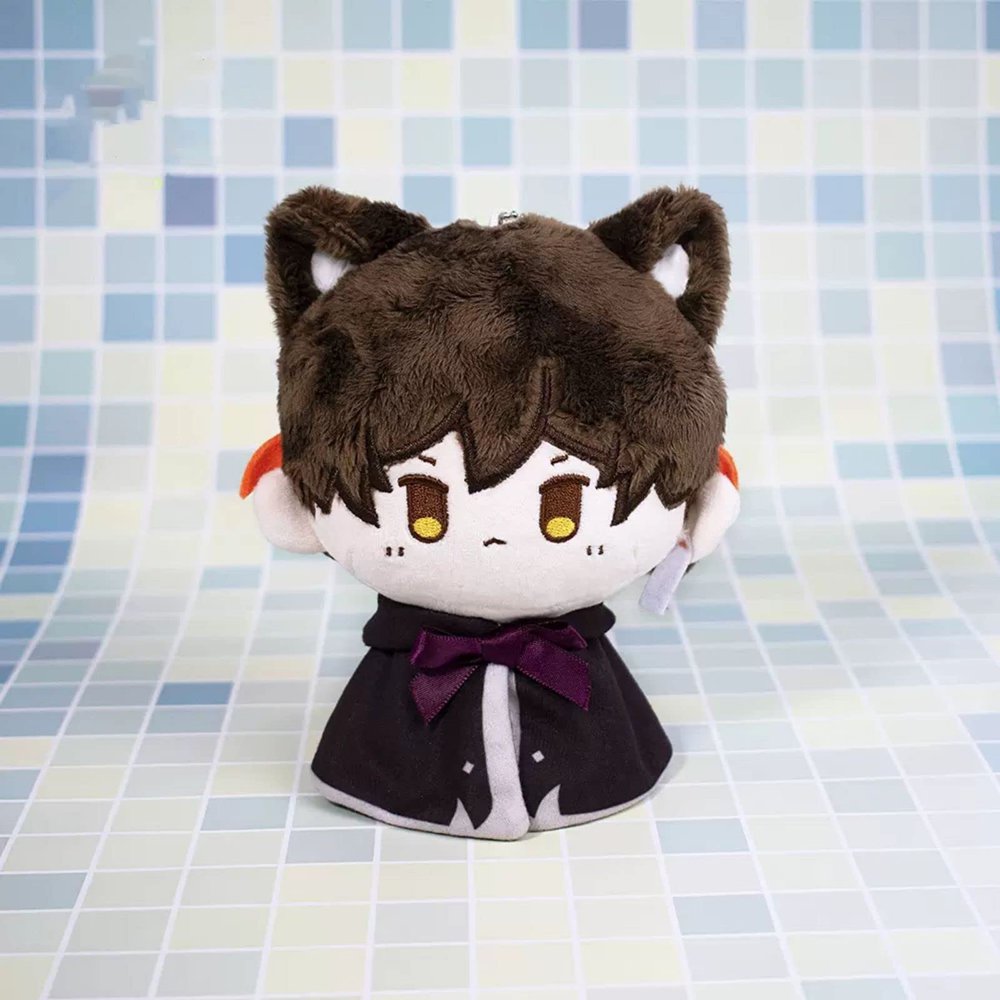 Alwoligag Anime Charms Plush Toys Venti Zhongli Kazuha Xiao Plush Toy, Keychain Anime Figure Soft Stuffed Gift for Game FansZhongli