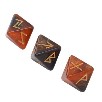 Rune Dice, 8 Sided Star Sky Mystic Colors, Polyhedral Dice Set, Vivid Astrology Learning Prediction, for Adults, Tarot Reading, Feng Shui, Mindfulness Practice