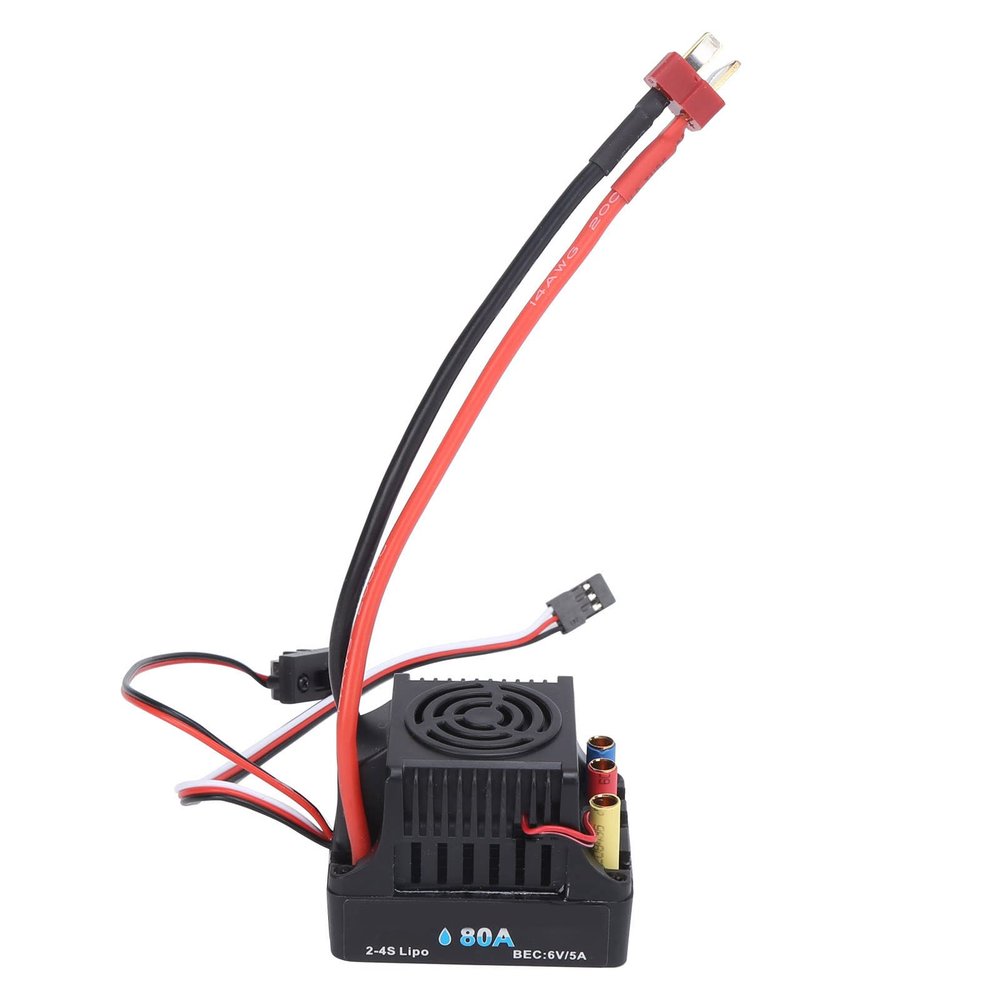 VBESTLIFE 80A Brushless ESC, RC 80A Brushless ESC Electronic Speed Controller for 1/8 RC Car Upgrade Parts