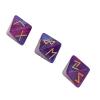 3Pcs Rune Dice 8 Sided Star Sky Mystic Vivid Colors Astrology Learning Prediction Polyhedral Dice Set for Adults ( Blue) view 4