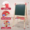Skyelta Art Easel for Kid,Double-Sided Kids Art Easel with Magnetic Chalkboard & Whiteboard,Adjustable Height for Ages 4-12,Wooden Drawing Board with 100+ Accessories,Art Supplies & Gift view 3
