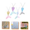 ifundom Unique Mermaid Party Supplies 4pcs Girls Mermaid Necklace Ocean Theme for Everyday Style view 3