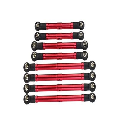 GPM Upgrades Aluminium 6061-T6 Adjustable Tie Rods for 1/18 4WD TRX4M Ford Bronco (97074-1) Rc Cars (red)