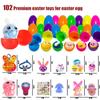 Suxkbo 102 PCS Premium Easter Party Favors Assortment Toys for Kids,Basket Stuffers, Eggs Fillers Gifts, Easter Eggs Hunt, Pinata Filler Goodie Bags Stuffers Classroom Prizes Treasure Box Toys view 4
