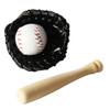 NUOBESTY Miniature Baseball Bats Gloves Kit Decorative Simulation Tiny House Accessories Baseball Birthday Dollhouse Decorations Photography Props view 1