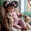 BABESIDE Lifelike Reborn Baby Dolls Daisy Black Girl- 20 Inch Soft Body Realistic-Newborn Handmade Real Life Baby Dolls with Clothes and Toy Gift for Kids Age 3+ view 2