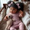 BABESIDE Lifelike Reborn Baby Dolls Daisy Black Girl- 20 Inch Soft Body Realistic-Newborn Handmade Real Life Baby Dolls with Clothes and Toy Gift for Kids Age 3+ view 4