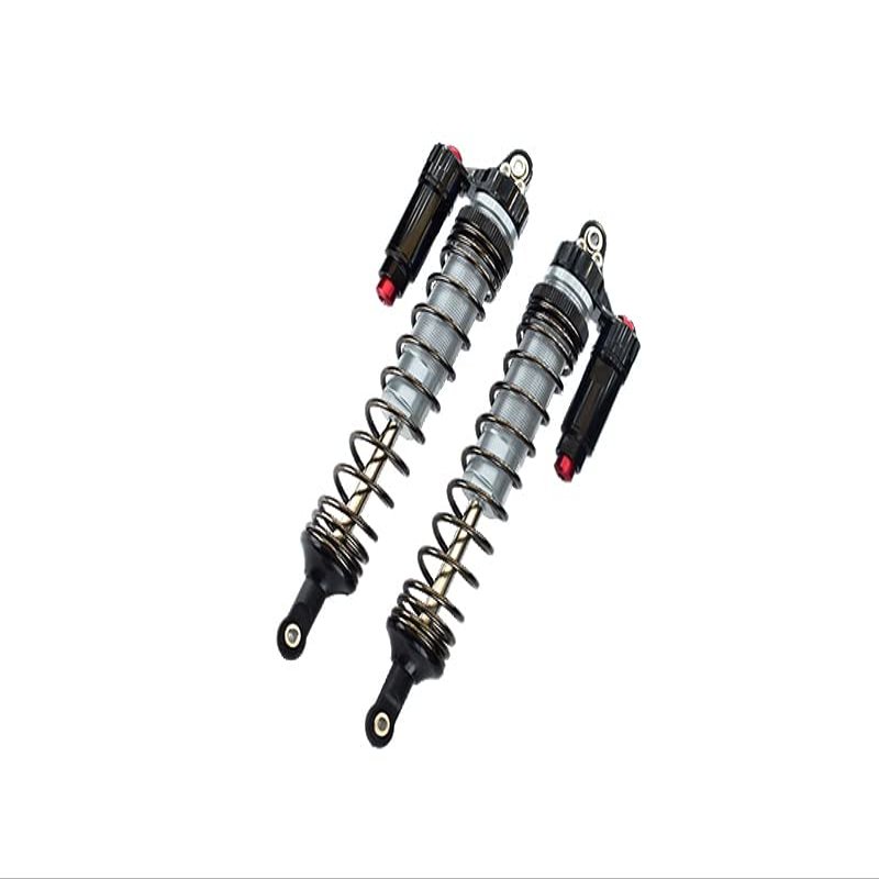 GPM Upgrades Aluminum 6061-T6 Front L-Shape Piggy Back (Built-In Piston Spring) Adjustable Spring Dampers 135MM For 1/7 Unlimited Desert Racer (85076-4) Rc Cars (silver)