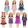 MSYO 18 Inch Doll Clothes 7 Sets,6 Dress Up Doll Outfits + 1 Set Pajama Set with Shoes & Doll Hair Accessories,Mix & Match Pretend Play Costumes Gift for Girls (Fits Most 17-18 Inch Dolls) 11 Pieces view 1