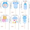 ZHUOWEISM 36 PCS Oh Baby It's a Boy Blue Cupcake Toppers for Baby Shower, Birthday Parties view 2