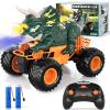 Bennol Remote Control Dinosaur Car for Boys Kids, 2.4Ghz RC Triceratops Truck Toy for Toddlers, Electric Hobby RC Car Toys with Light & Sound Spray for 3 4 5 6 7 8 Year olds Kids Boys Girls view 1