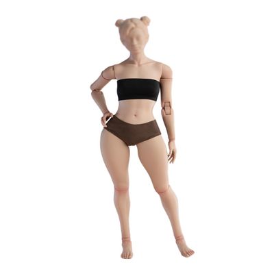 1/6 Scale Female Body,12inch Worldbox Female Joint Flexible Pale Suntan Skin Action Figure Body Collection (Suntan Skin, Fat Version)