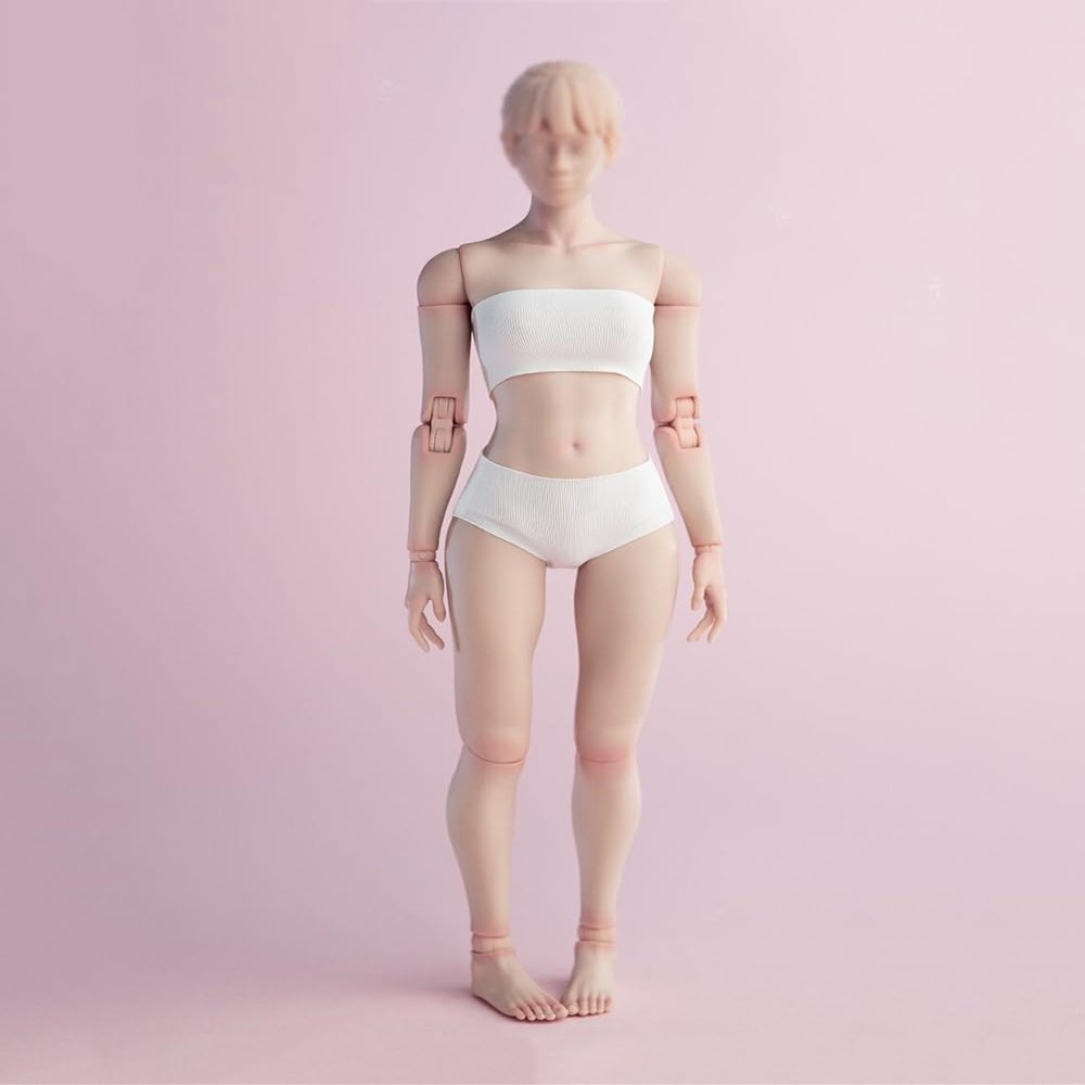1/6 Scale Female Body,12inch Worldbox Female Joint Flexible Pale Suntan Skin Action Figure Body Collection (Pale Skin, Standard Version)