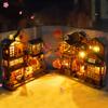 DIY Book Nook Miniature Kit, DIY Dollhouse Booknook Bookshelf Insert Decor Alley, DIY Miniature Houses Kit with Furniture and LED Light, Creative Gift for Birthdays (Cherry Blossom Alley) view 1