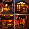 DIY Book Nook Miniature Kit, DIY Dollhouse Booknook Bookshelf Insert Decor Alley, DIY Miniature Houses Kit with Furniture and LED Light, Creative Gift for Birthdays (Cherry Blossom Alley) view 2