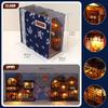DIY Book Nook Miniature Kit, DIY Dollhouse Booknook Bookshelf Insert Decor Alley, DIY Miniature Houses Kit with Furniture and LED Light, Creative Gift for Birthdays (Cherry Blossom Alley) view 3