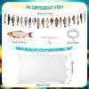 Glenmal 20 Pcs Fish Birthday Party Decorations Gone Fishing String Hanging Banner with 1 Fish Net for Birthday Engagement Retired Outdoor Game Tournament Barbecue Party Backdrop Decor view 3