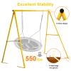 550lbs Swing Stand A Frame Heavy Duty, 71 Height Full Metal Frame,Anti-Rust and All Weather Resistance,Suit Saucer Swing Chair for Kids in Backyard,Outdoor,Playground (Yellow Frame only) view 2