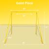 550lbs Swing Stand A Frame Heavy Duty, 71 Height Full Metal Frame,Anti-Rust and All Weather Resistance,Suit Saucer Swing Chair for Kids in Backyard,Outdoor,Playground (Yellow Frame only) view 3